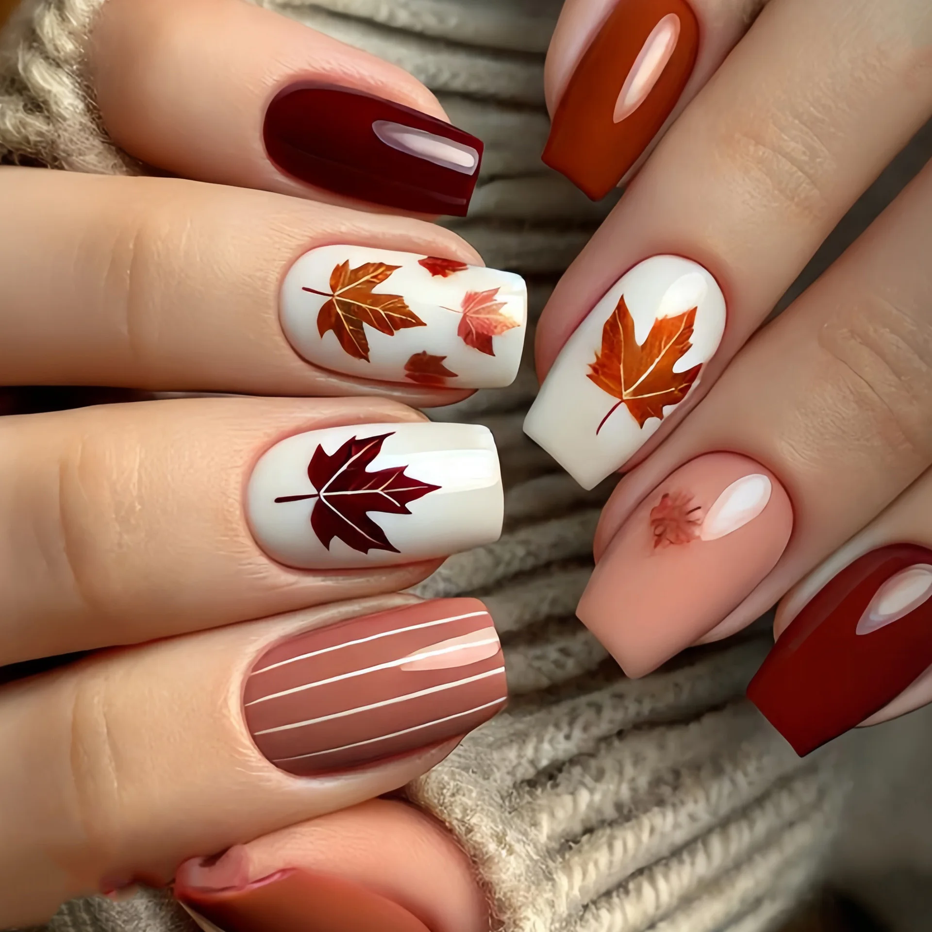 Nail Art Y2K - Medium fake nails for women Nude