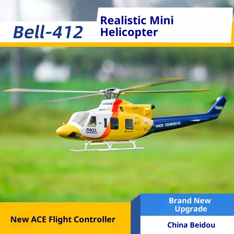

470-grade Bell-412 Realistic Simulation Remote Control RC Helicopter with H1 ACE H2 Control and Self-Stabilization