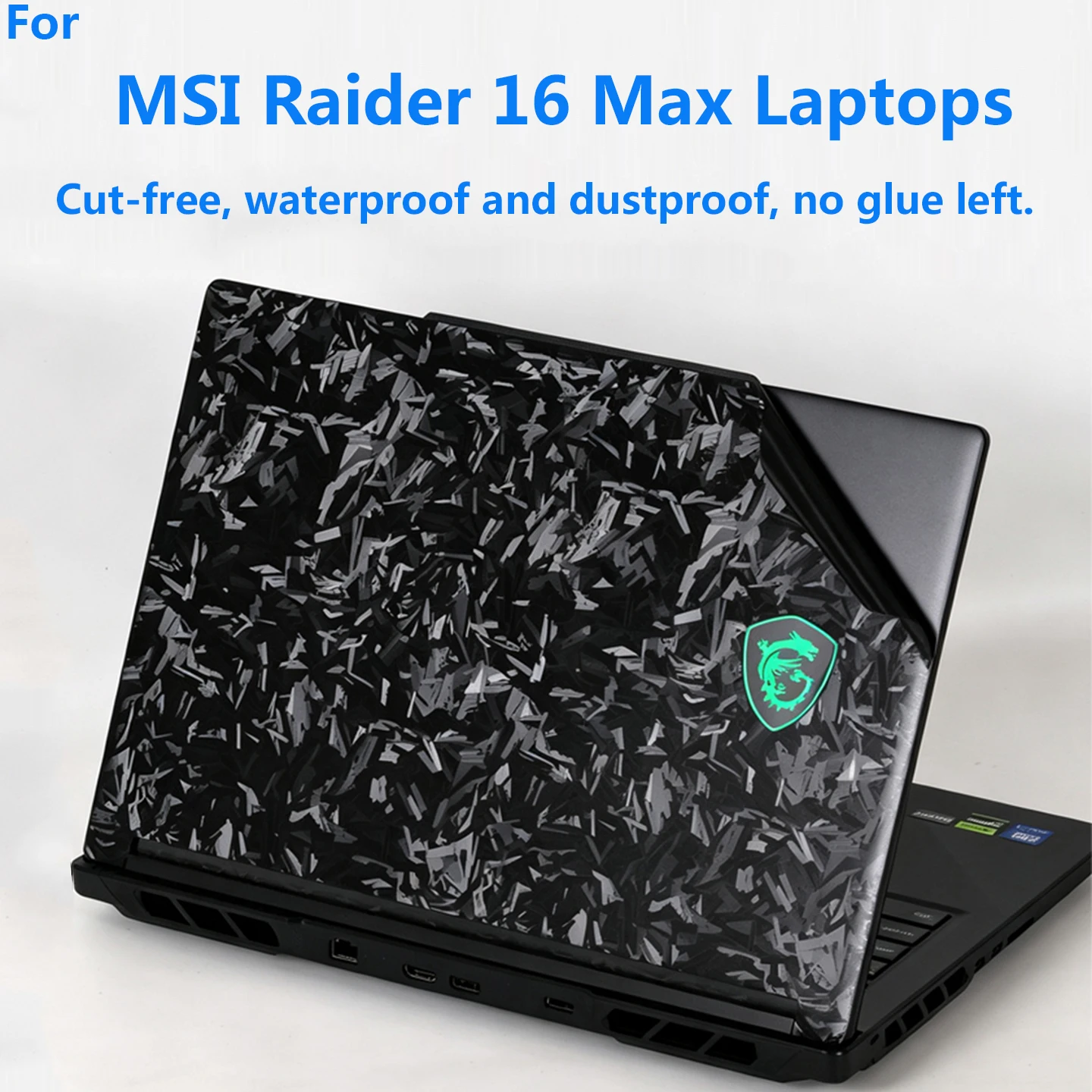 Laptop Body Skin Protector for MSI Raider 16 Max Crosshair 16 MAX Raider 16 HX 2026 Bubble‑Free Vinyl Decal Sticker