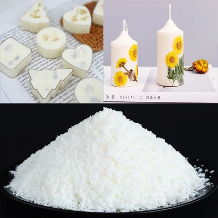 Cera de soja natural para fabricación de velas perfumadas hechas a mano, suministros para manualidades, Material de mechas sin humo, accesorios de cera de regalo hechos a mano, 500g