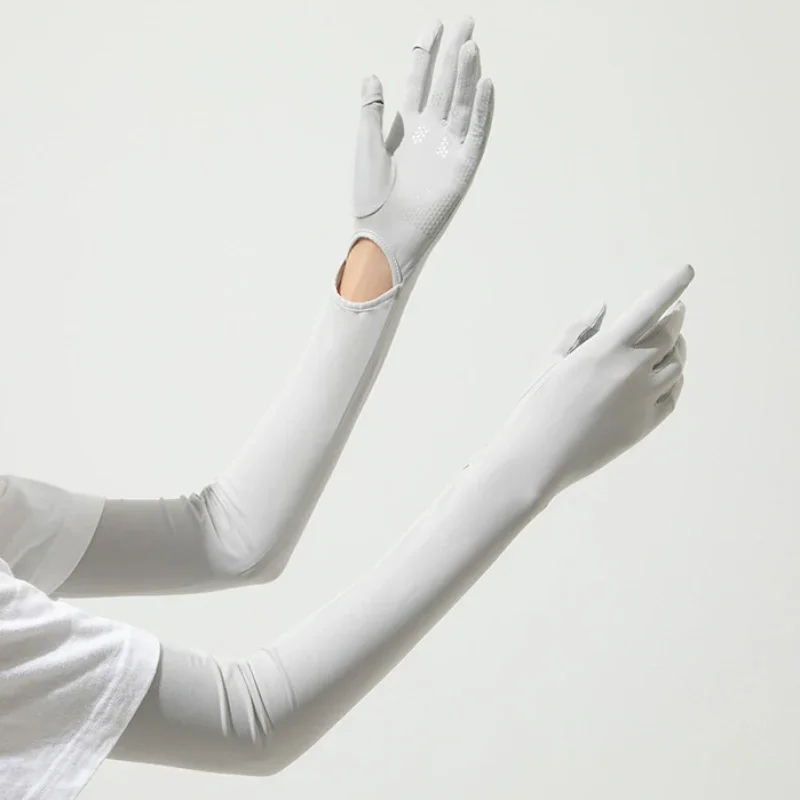 Summer Outdoor UV Protection Finger Long Gloves UPF50+Sunscreen Touchable Screen Sleeve Driving Bicycle for Outdoor Travel Glove