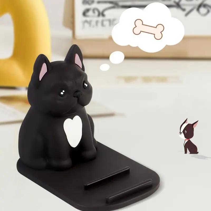 Держатель для телефона с французским бульдогом, подставка для телефона, милый бульдог, подставка для мобильного телефона с животными для стола, украшение для рабочего стола, смартфон