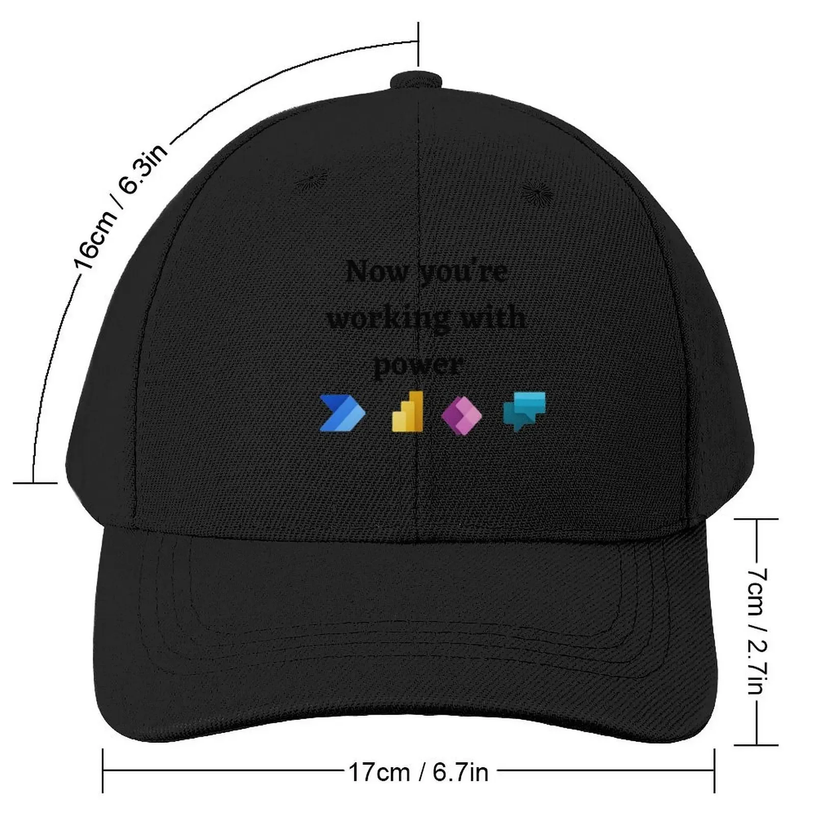 Power Platform: Now you're working with power Baseball Cap Golf Wear hiking hat Trucker Hat Anime Hat Women's Beach Outlet Men's