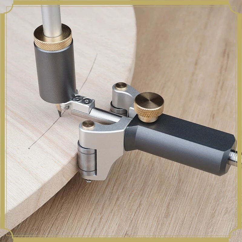 Woodworking Straight & Arc Marking Gauge, Parallel Scriber Multi-functional Marking Tool
