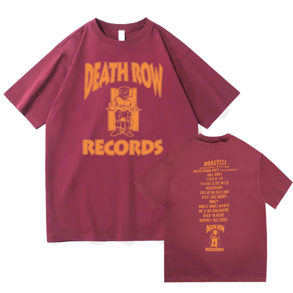 Death Row Records Dr Dre Tupac T-Shirt Hip Hop Fashion Streetwear Tee-Shirt