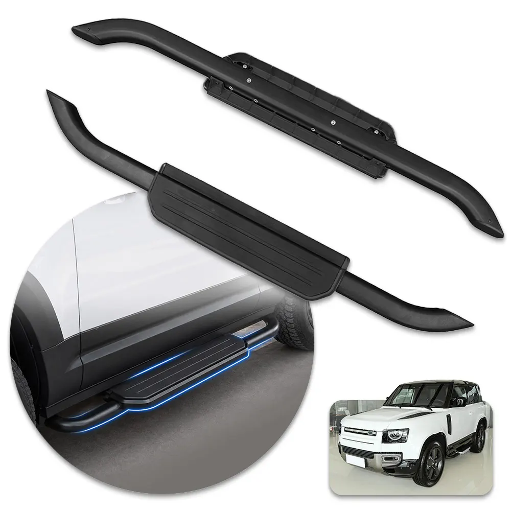 

2Pcs side pedal fits for land rover defender 90 2020-2025 running board Nerf bar pedal protector