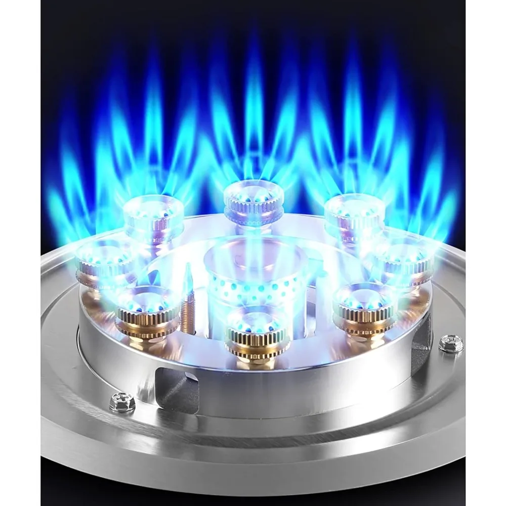 バーナーガスコンロ ガスホブ ビルトインガスコンロ 5.2KW ガラスコンロ ブラックガラスコンロ チャイルドノブ＆フレームアウト保護付き(E