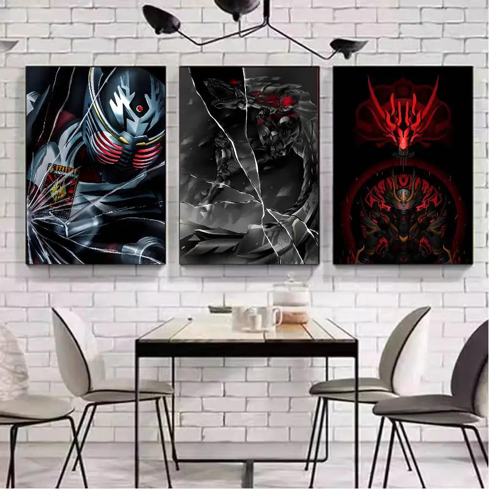 T-Kamen Rider R-Ryuki Second Black Poster Canvas painting poster with prints Home bedroom living room decoration gift view 4