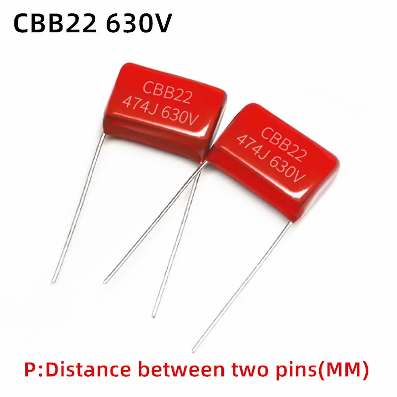 10PCS Capacitor de Filme CBB22 630V 104J 224J 334J 474J 105J 225J 335J 106J 103J 333J 154J 473J 684J 824J 222J 332J 102J 564J 394J