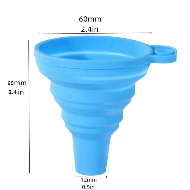 Foldable Funnel Silicone Portable Mini Funnels For Fuel Hopper Beer Oil Leak Household Liquid Dispenser Kitchen Accessories