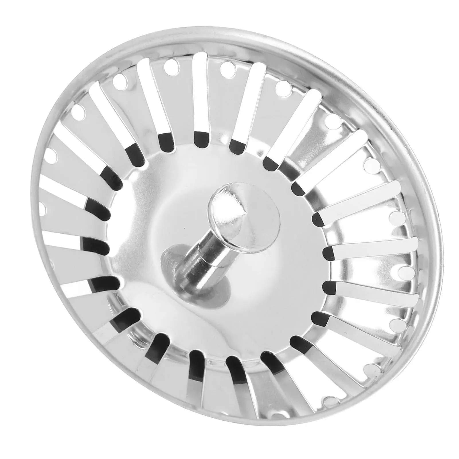 سلة مصفاة حوض المطبخ من الفولاذ المقاوم للصدأ، سدادة سميكة للاستخدام المنزلي، ملحقات الصرف #5