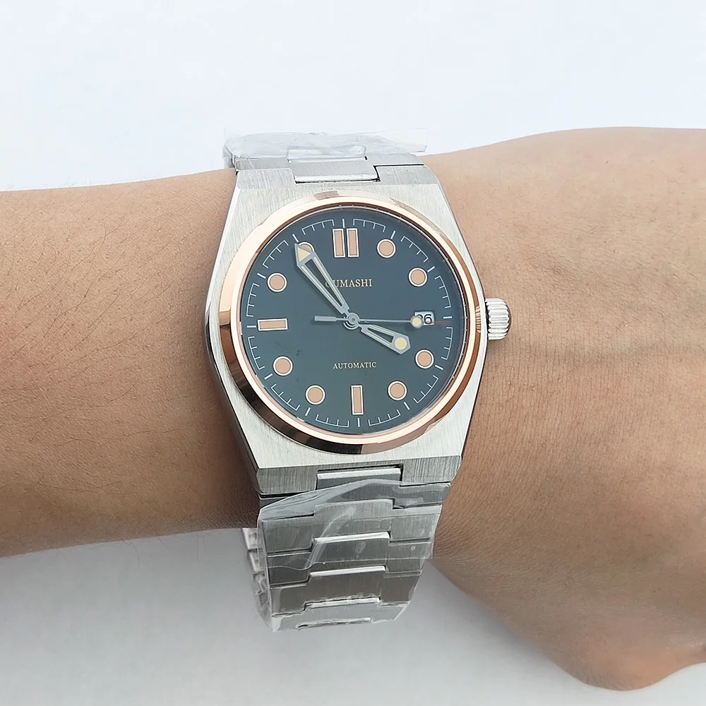 OUMASHI-40mm NH35 elegant Business Fashion luminous water resistant date Automatic mechanical watches male customizable