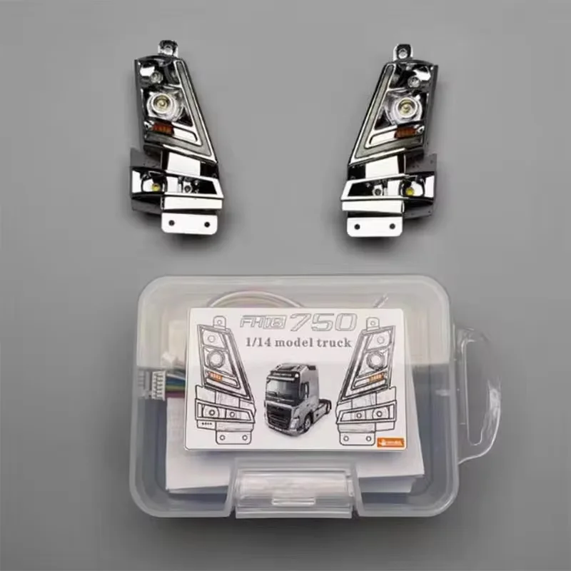 

Радиоуправляемая светодиодная система освещения, обновленные фары с проточной водой для 1:14 Tamiya RC Truck Tipper VOLVO FH16 750 56360 56362 Car DIY