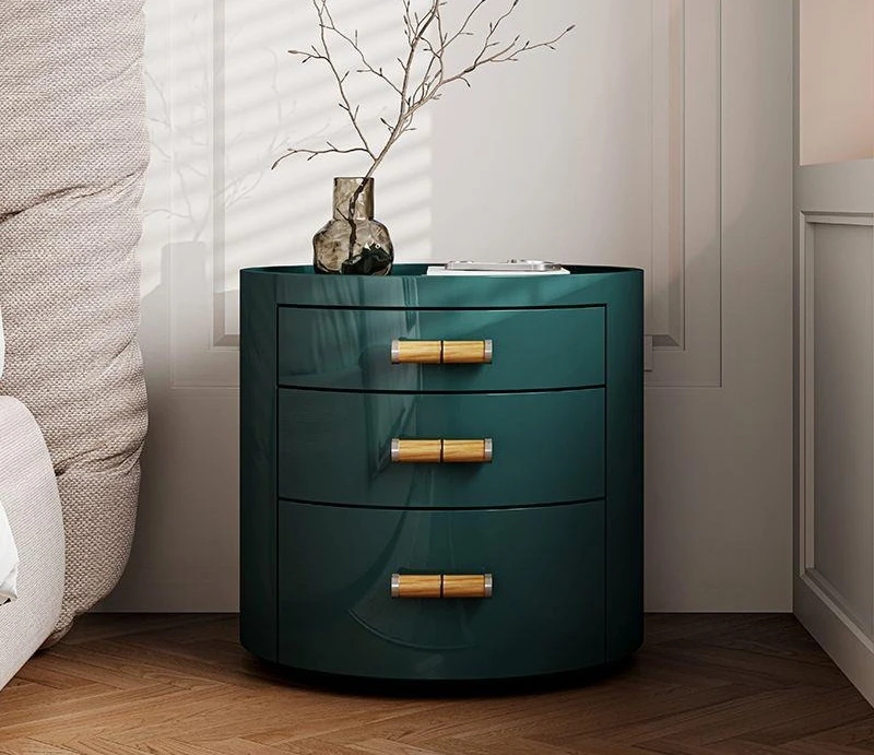 Italian light luxury, high-end bedside table, painted bedroom bedside table