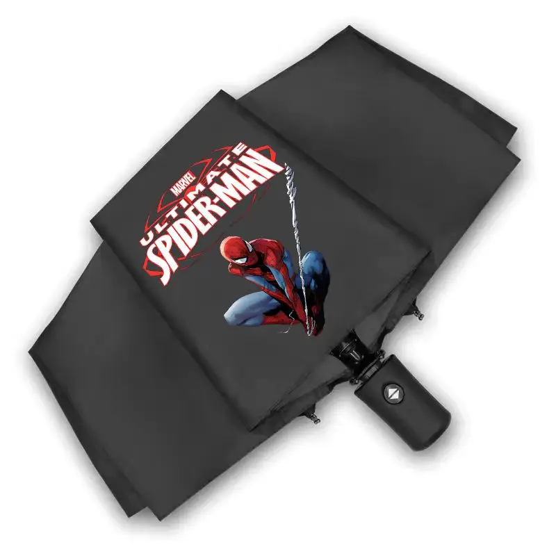 Marvel Spiderman cool creative cartoon pattern fashionable and personalized foldable portable umbrella for both sun and rain
