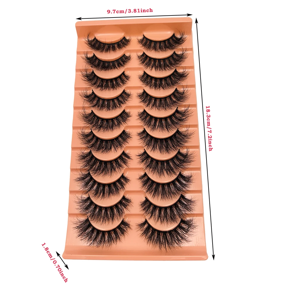 The Sun Steamed Rolls Is Up! 10 Pairs of Messy and Fluffy False Eyelashes with 3D Soft Stems, Light and Effortless on the Eyes,