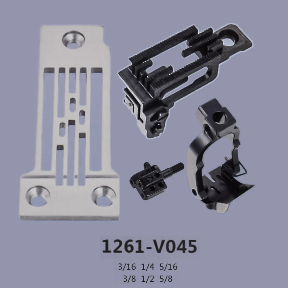 JUKI MS-1261 Gauge Set 3-Needle Double Chainstitch Buried Clamp Crank Arm Needle Plate Feed-Dog Presser Foot Needle Clamp