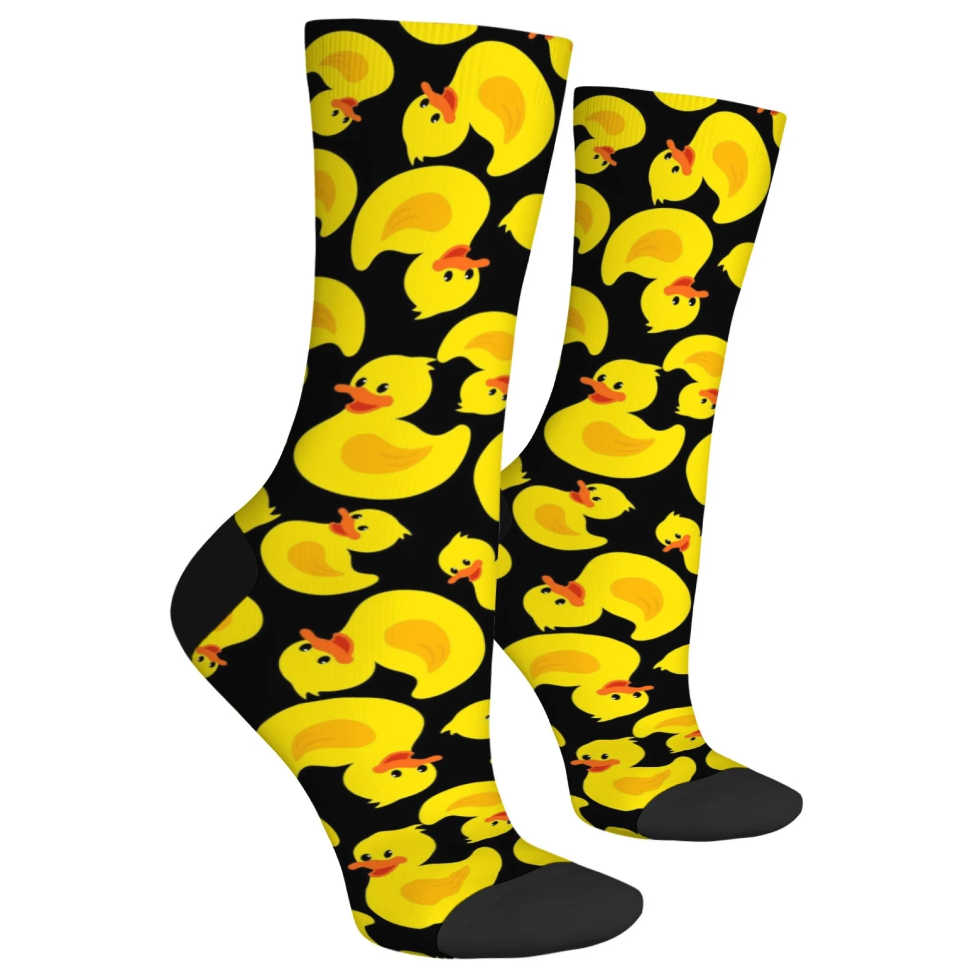 Divertenti calzini in gomma con anatra cartone animato Novità Calzini da uomo felici Comodi calzini antiscivolo unisex per sport casual all'aria aperta Calzini carini regalo