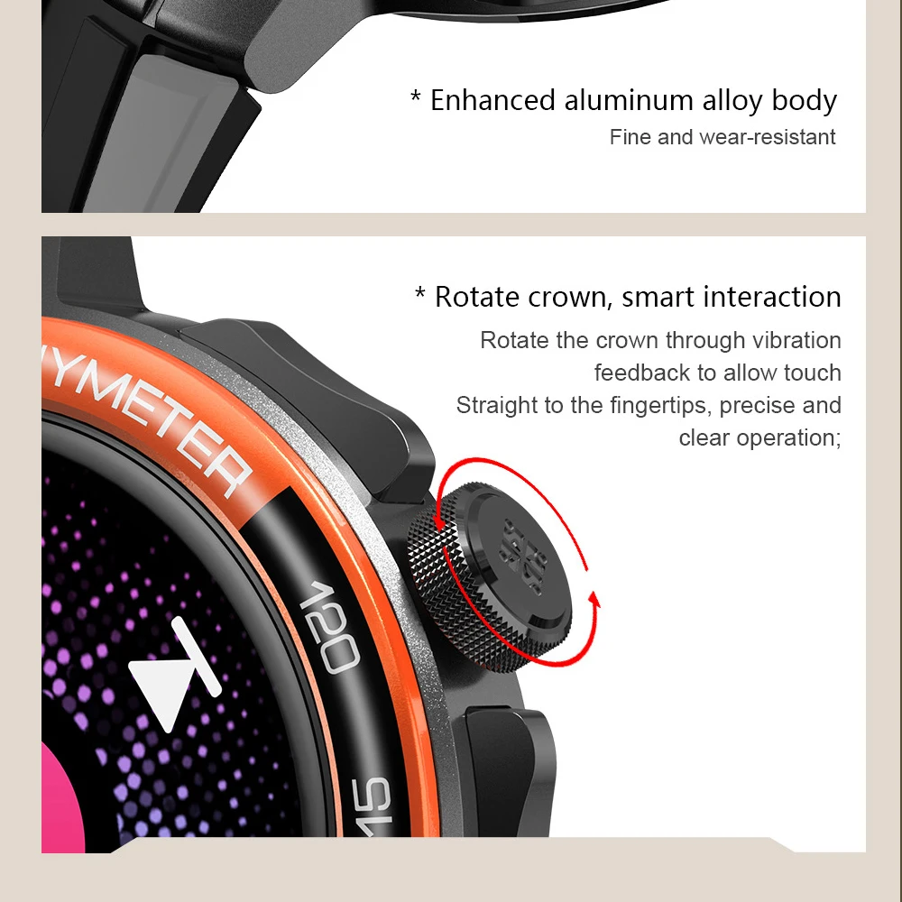 ใหม่กีฬากลางแจ้งนาฬิกาสมาร์ท 1.55 "หน้าจอ HD ฟันสีฟ้า Call Smartwatch สําหรับชายกันน้ําฟิตเนสนาฬิกา Heart Rate สุขภาพ