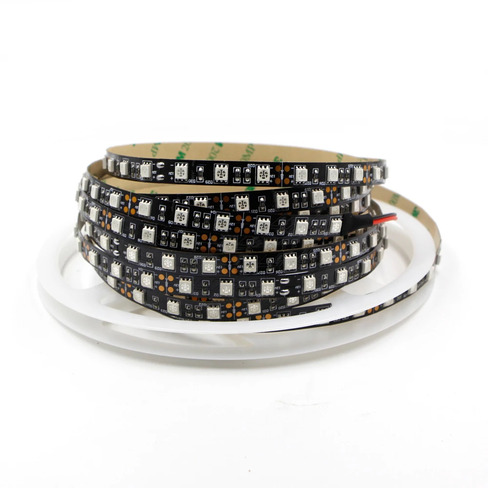 DIY 자동차 및 오토바이 조명 개조용 검정색 PCB 주황색 조명 12V LED 스트립, 절단 가능한 유연한 조명 스트립