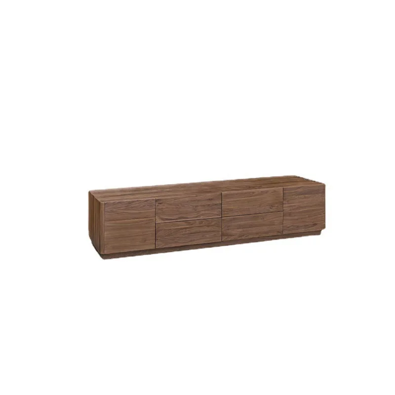 

North American black walnut all-solid wood TV cabinet modern simple living room storage home locker