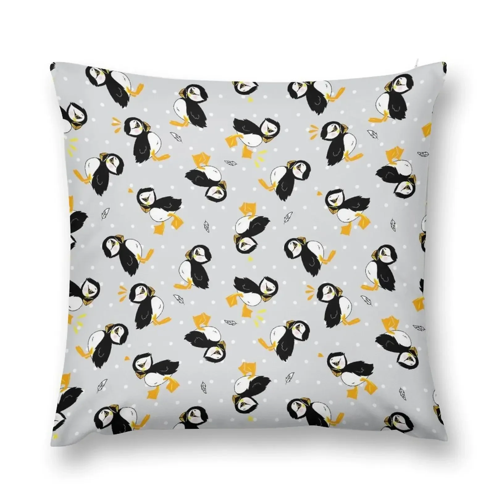 Multitude of Scottish Puffins Throw Pillow Cushion Child home decor items Sofa Cushions Cover pillow