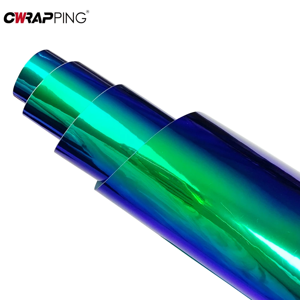 Rainbow Film Wrap Foil Car Supplies Car Tuning Accessories Iridescent Green Vehicle Decoration Automotive Vinyl Motorcycles Auto