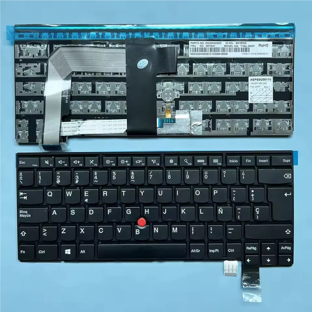 

XIN-Spanish Backlit Laptop Keyboard For Lenovo Thinkpad 13 T460P T470P T460s T470s S2 2nd SN20H42323 00PA41 THBL-84SP 9A18417