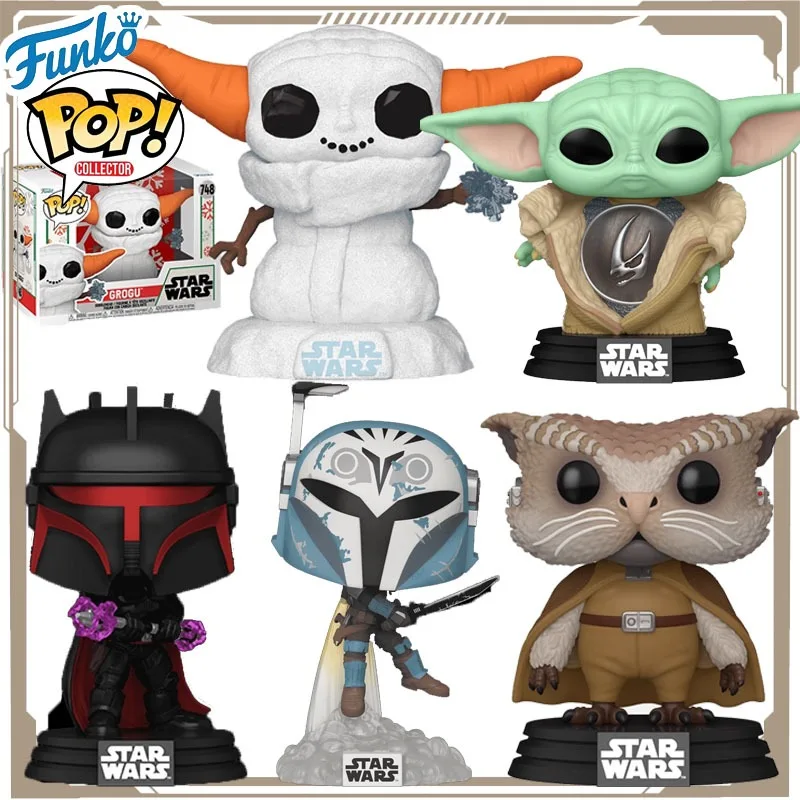 

Funko POP Original Star Wars Anime Figure Mandalorian GROGU Bloodfin Speeder Action Figure Toys for Boys Girls Kids Gift