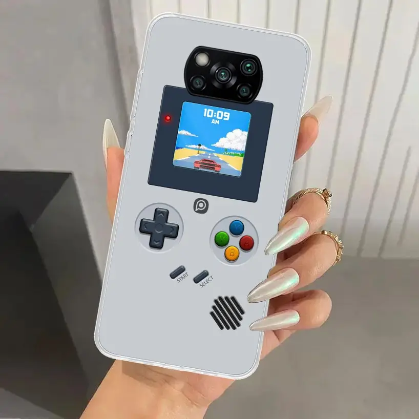 Gameboy Boy Game Phone Case for Xiaomi Poco X6 X5 X4 X3 Nfc F6 F5 F4 GT F3 F2 Pro F1 M5S M4 M3 5G Soft Funda Print Shell