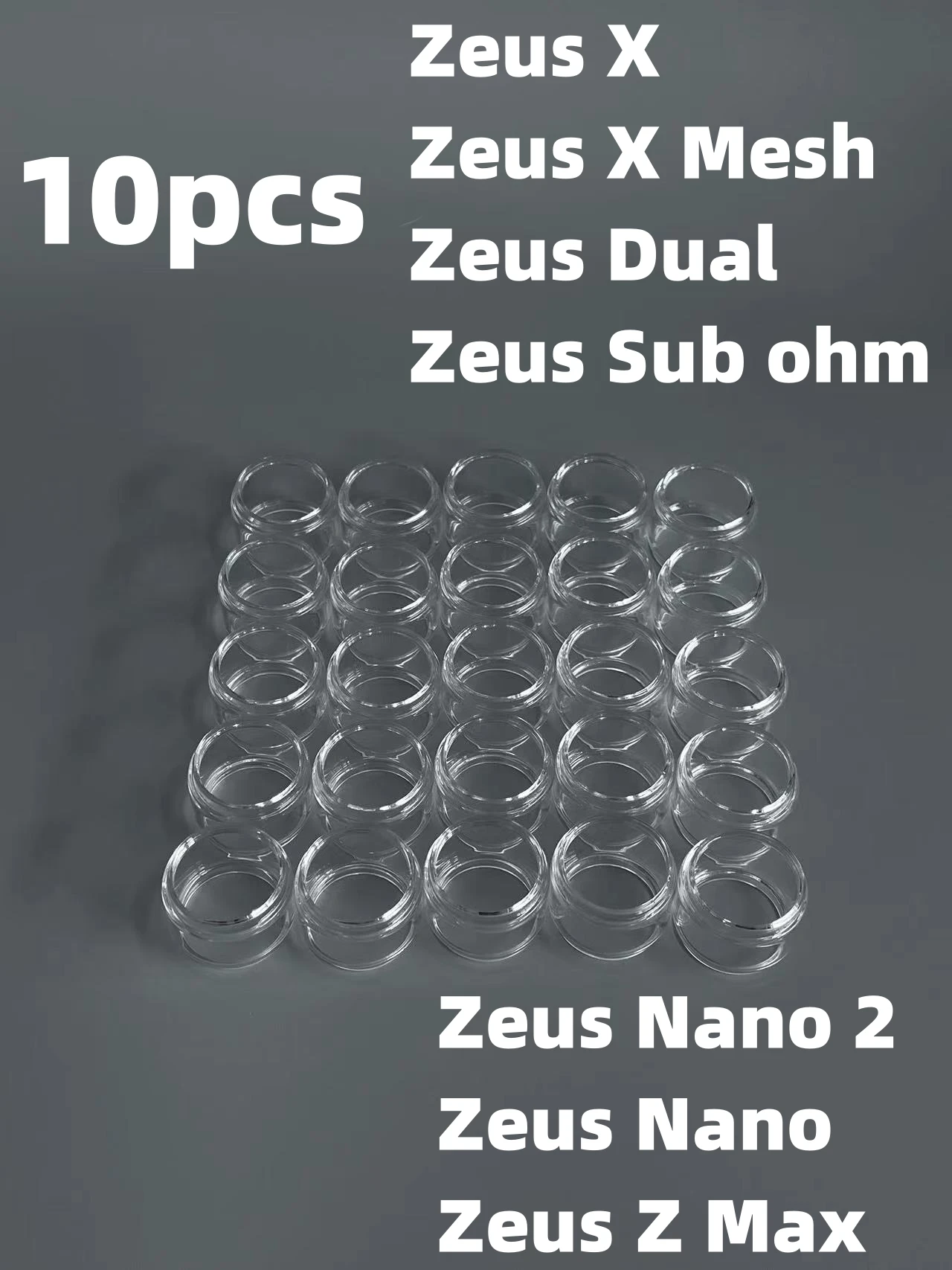 Outil de document d'interconnexion en verre transparent, droit, bulle, arc-en-ciel, Z, Zeus.X, traité, US Subohm, touristes, Z MAX, caractéristique 2 MESH, 10 pièces