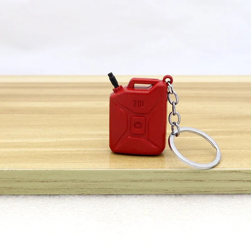 New Creative 3D Mini Fuel Gasoline Barrel Keychain Weapon Model Fuel Bucket Key Ring Of Game Lover Car Fans Gifts Key Chain 1Pcs