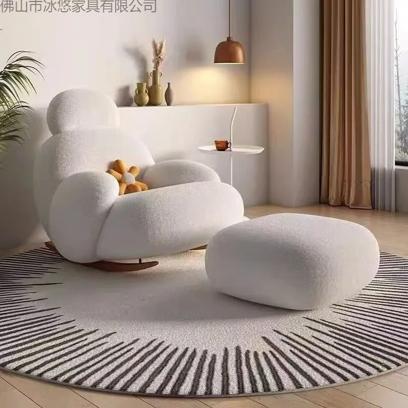 

Sitting area Lazy sofa chair can be double single Nordic ins wind living room balcony bedroom household rocking chair