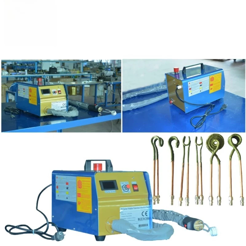 내장형 수냉식 휴대용 에어컨 구리 튜브 수리 히터 2KW 고주파 유도 가열 장비