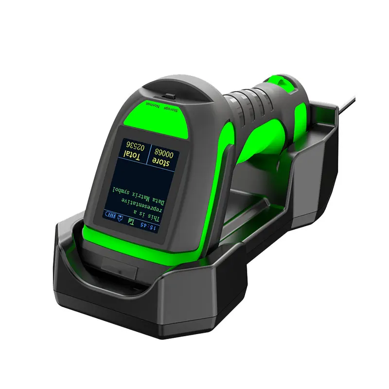 Industrial ABS Material 5000 Times Rolling for 1.77 Inch Display 2D USB Stock Rugged Barcode Scanner for Asset Tracking