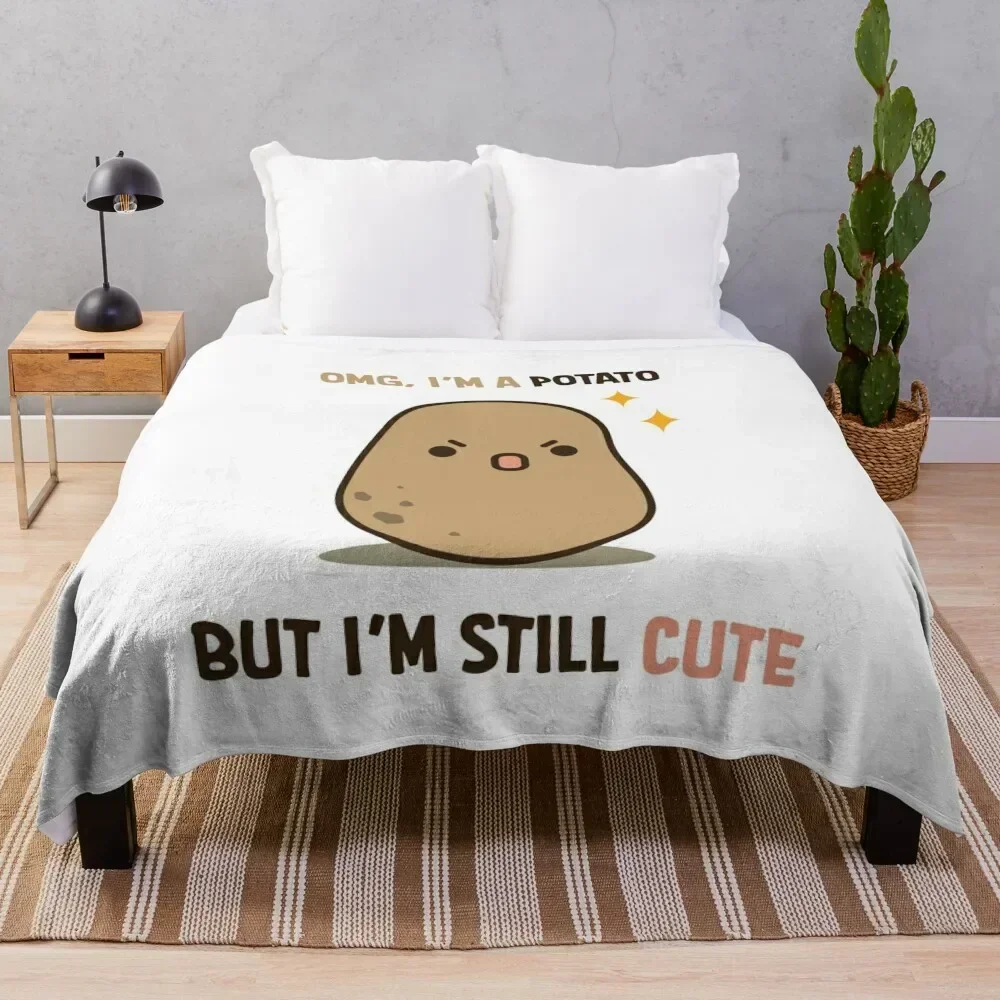 

Cute potato is cute Throw Blanket Warm Plush Fuzzy Blanket for Living Room
