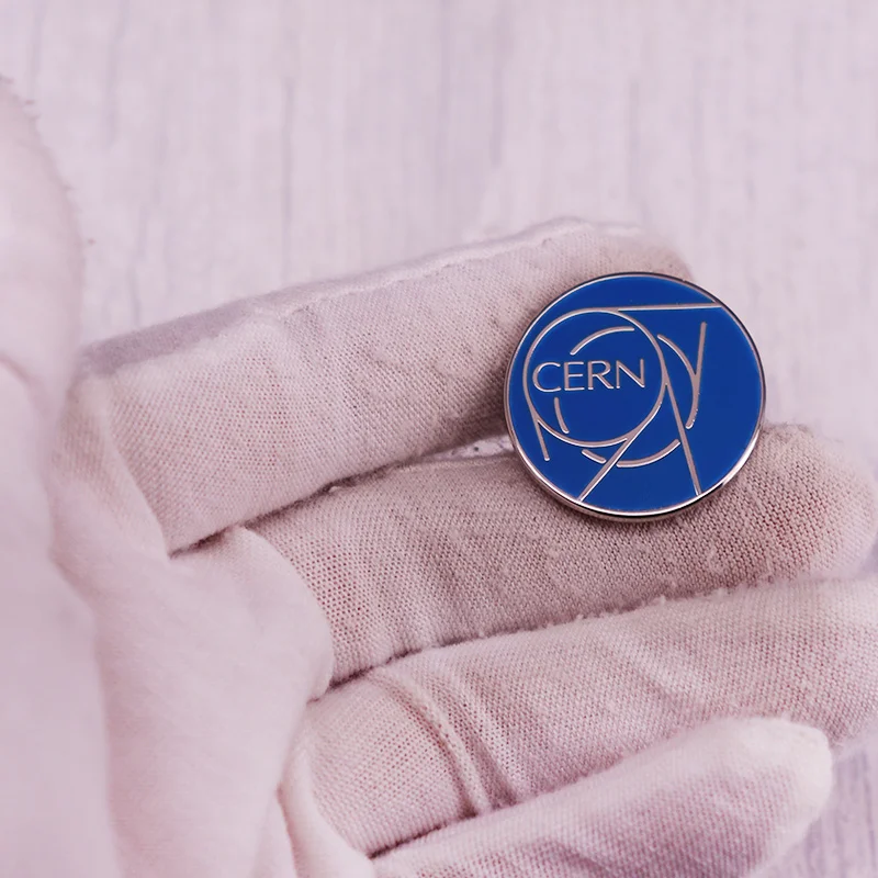 Nuclear Research Organization CERN Logo Enamel Pin Hadron Collider Particle Physics Laboratory Badge Science Jewelry - Image 4