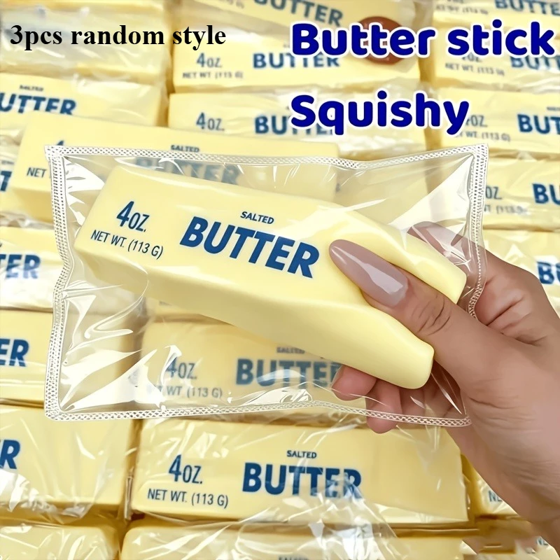 1/2Pcs Viral Butter Squishies Slow Rebound Squeeze Toy Pop Fidget Sensory Toy Random Style Kids Birthday Holiday Gift
