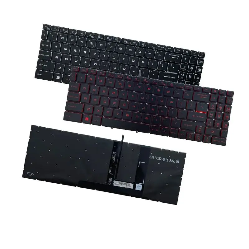 US RU Keyboard for MSI Crosshair 15 15-A11U 15-B12U B12UEZ GF66 MS-1582 GL66 GF76 GL76 MS-17L1 MS-17H3 V203222CK1 Backlit