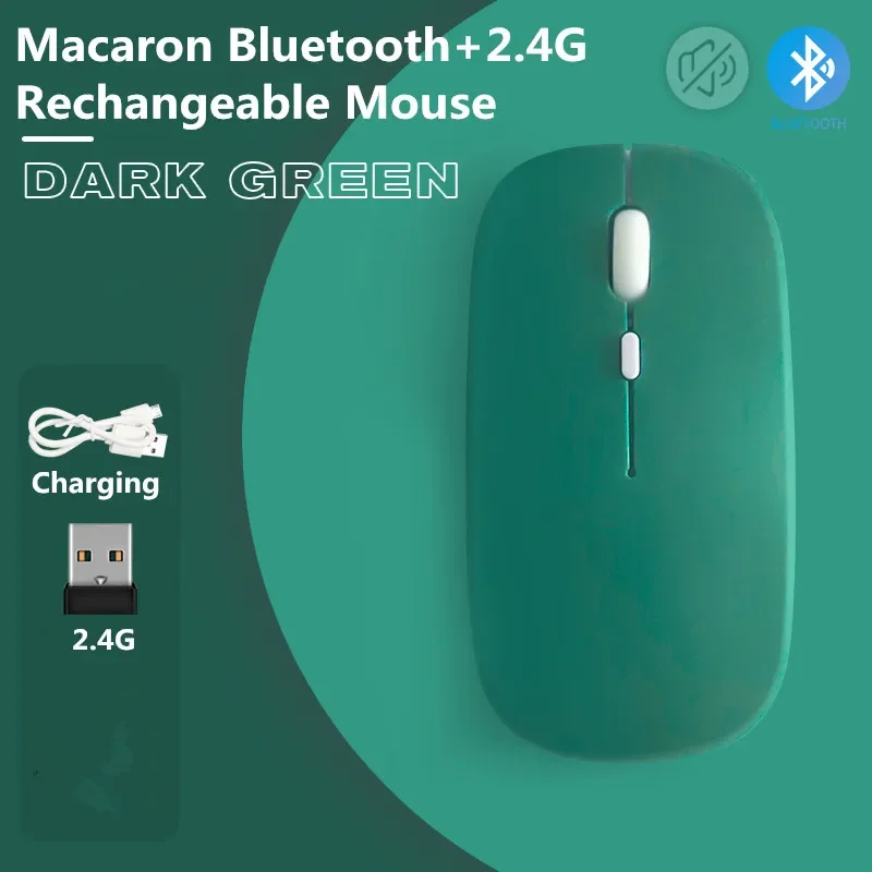 ITLY 충전식 무선 블루투스 마우스, 2.4G USB 마우스, 안드로이드 윈도우 태블릿 노트북 노트북 PC, 아이패드 모바일용, 1 개 Best5 ITLY 충전식 무선 블루투스 마우스, 2.4G USB 마우스, 안드로이드 윈도우 태블릿 노트북 노트북 PC, 아이패드 모바일용, 1 개 Best5