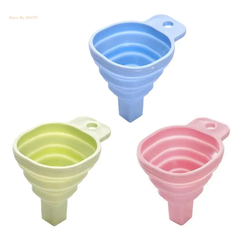 Foldable Funnel for Water Bottle Liquid Transfer Silicone Home Gift Dropship