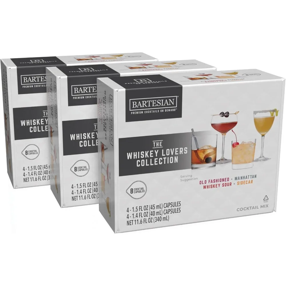 

24-Pack Cocktail Mixer Capsules for Cocktail Machine Home Bar Mixology Pod Set