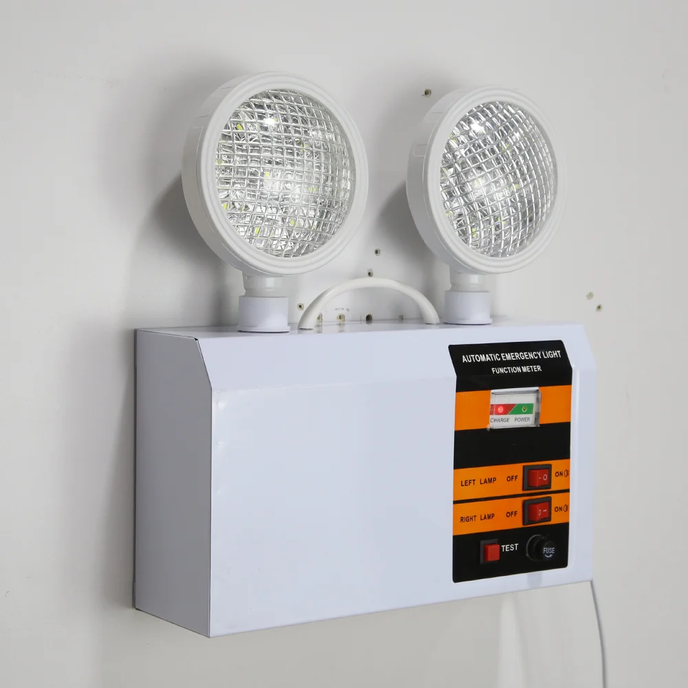 ضوء الطوارئ LED مصباح أمان لممر الطوارئ برأس مزدوج