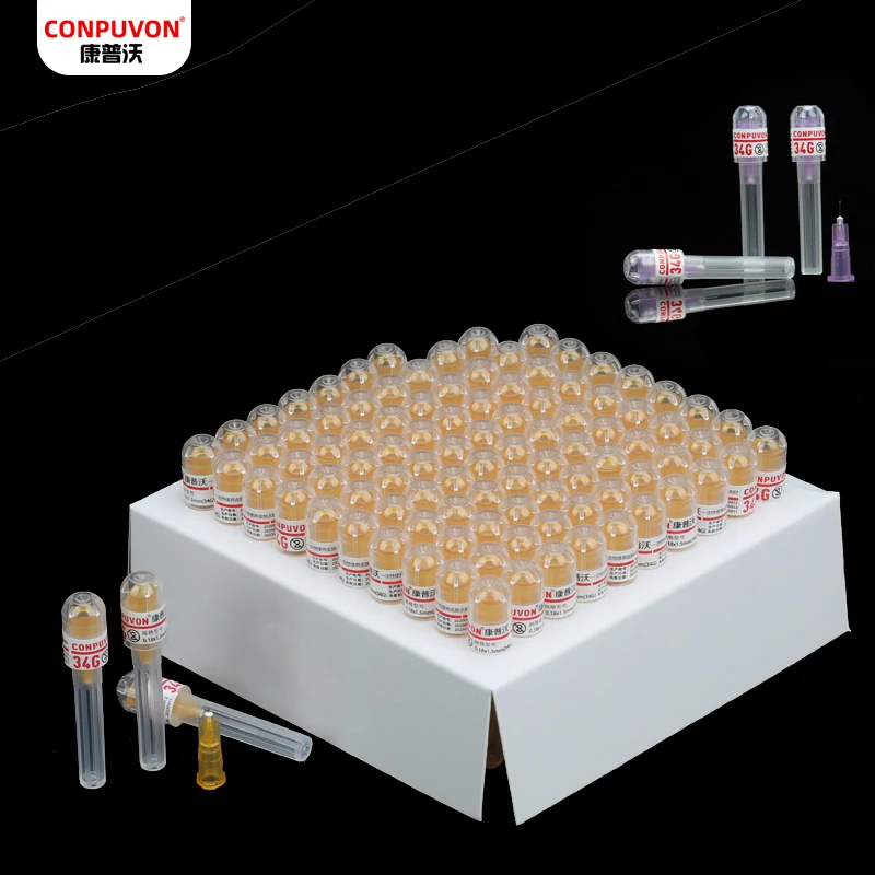 34G 4mm Needle Piercing Transparent Syringe Injection skin prick glue Clear Tip ForPharmaceutical injection needle Tool Parts