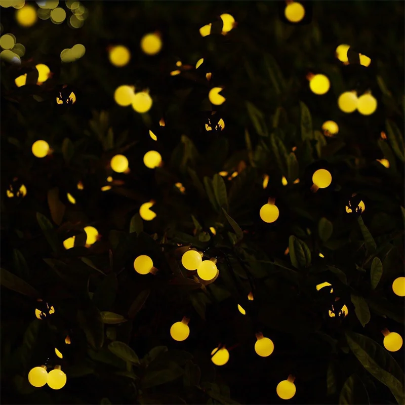 

Outdoor Lamp Ball Garland Lights String Holiday Party Decoration Solar Light