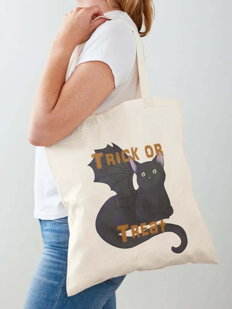 

Cat dressed as a bat Tote Bag shopping bags foldable canvas tote Women's bag tote bags men