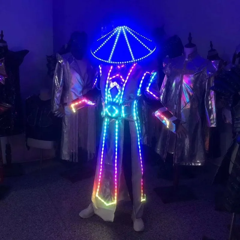 Color Light Emitting Diode Luminous Knight Swordsman Bar Atmosphere Clothing Clothing