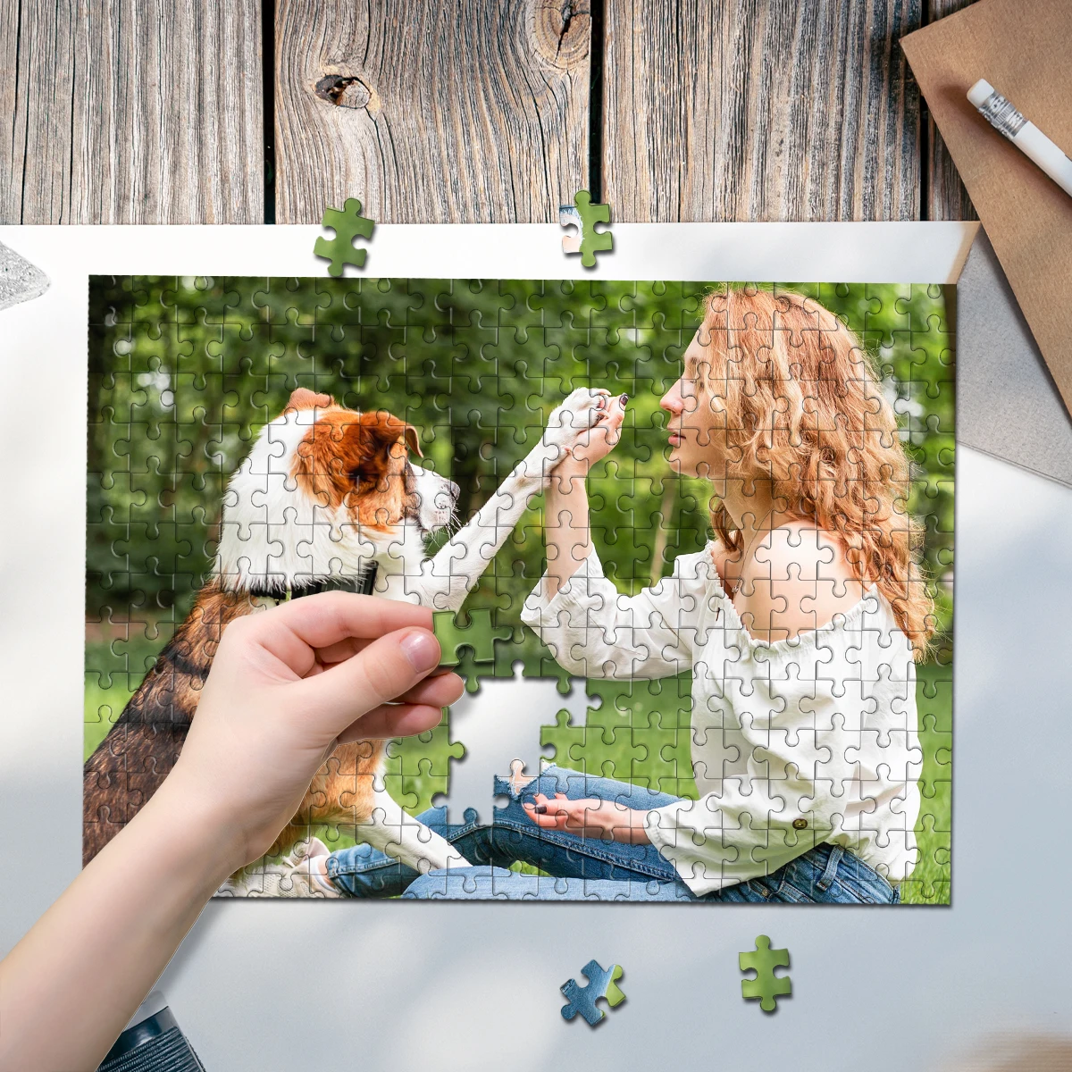 35/300/500/1000pcs Personalized Custom Photo Puzzle photo Creative Commemorative Gift Families Games