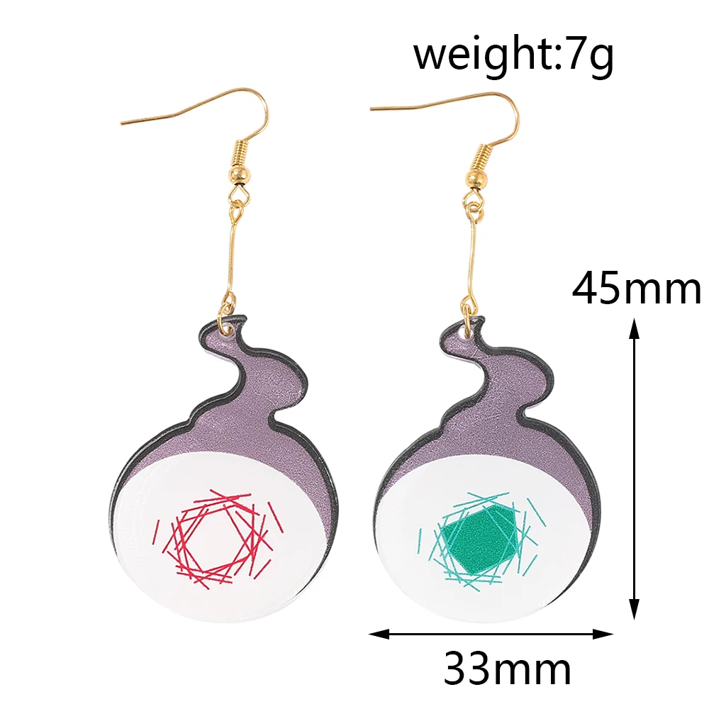 Japan Anime Toilet-bound Hanako-kun Earrings Acrylic Yugi Amane Yashiro Nene Cosplay Drop Jewelry for Women Ear Clip Accessories