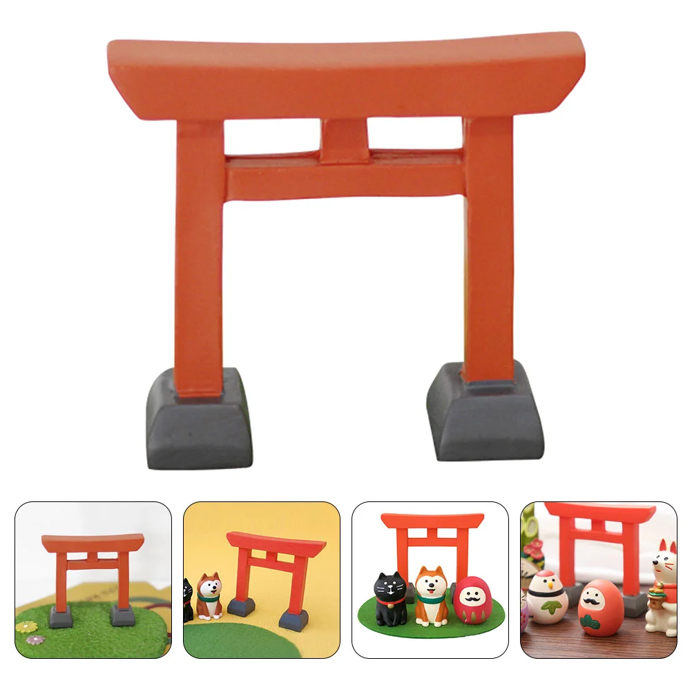 

Mini House Door Accessory Gate Japanese Decor Fairy Door Miniature Toy House Gate Mini Garden Decor Electronic